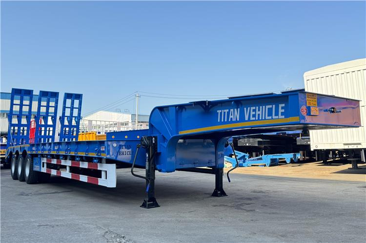 TITAN Tri Axle 80 Ton Low Loader Semi Trailer for Sale In Benin - Sơ mi rơ moóc thùng thấp: hình 1 TITAN Tri Axle 80 Ton Low Loader Semi Trailer for Sale In Benin - Sơ mi rơ moóc thùng thấp: hình 1