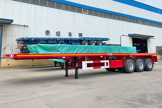 TITAN Tri Axle Flatbed Trailer for Sale Near Me in Nigeria - Sơ mi rơ moóc thùng lửng/ Phẳng: hình 1 TITAN Tri Axle Flatbed Trailer for Sale Near Me in Nigeria - Sơ mi rơ moóc thùng lửng/ Phẳng: hình 1