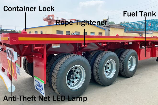 TITAN Tri Axle Flatbed Trailer for Sale Near Me in Nigeria - Sơ mi rơ moóc thùng lửng/ Phẳng: hình 3 TITAN Tri Axle Flatbed Trailer for Sale Near Me in Nigeria - Sơ mi rơ moóc thùng lửng/ Phẳng: hình 3