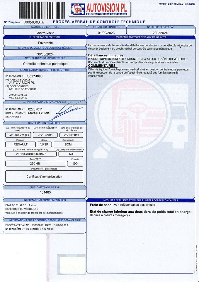 BOM de marque Renault 310 DXI - benne SEMAT bi compartiment - boite de vitesse récente de 5000 km - 2 pneus neufs - dernier passage aux mines en septembre 2023 - arrêt de circulation octobre 2023 - ba - Xe tải chở rác: hình 5 BOM de marque Renault 310 DXI - benne SEMAT bi compartiment - boite de vitesse récente de 5000 km - 2 pneus neufs - dernier passage aux mines en septembre 2023 - arrêt de circulation octobre 2023 - ba - Xe tải chở rác: hình 5