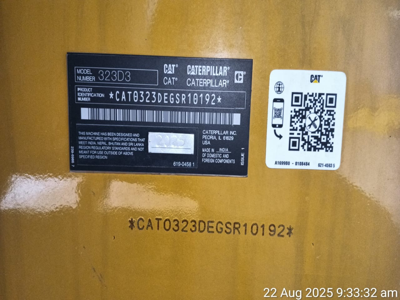 CATERPILLAR 323D3 - Máy xúc: hình 4 CATERPILLAR 323D3 - Máy xúc: hình 4