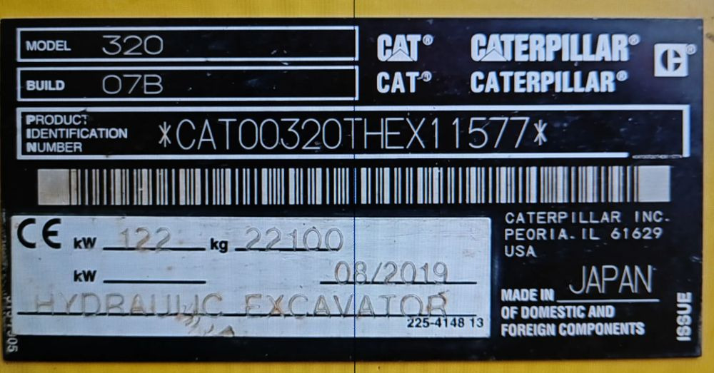 Caterpillar cat 320 - Máy xúc bánh xích: hình 5 Caterpillar cat 320 - Máy xúc bánh xích: hình 5