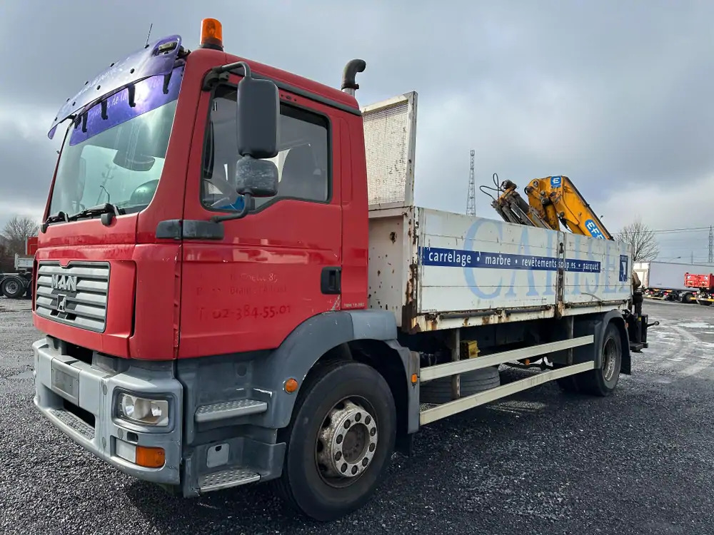 MAN TGM 18.280 *202000 km*Grue EFFER type 120 3 S*PREMIER PROPRIO - Xe cẩu tự hành, Xe tải thùng lửng/ Phẳng: hình 1 MAN TGM 18.280 *202000 km*Grue EFFER type 120 3 S*PREMIER PROPRIO - Xe cẩu tự hành, Xe tải thùng lửng/ Phẳng: hình 1
