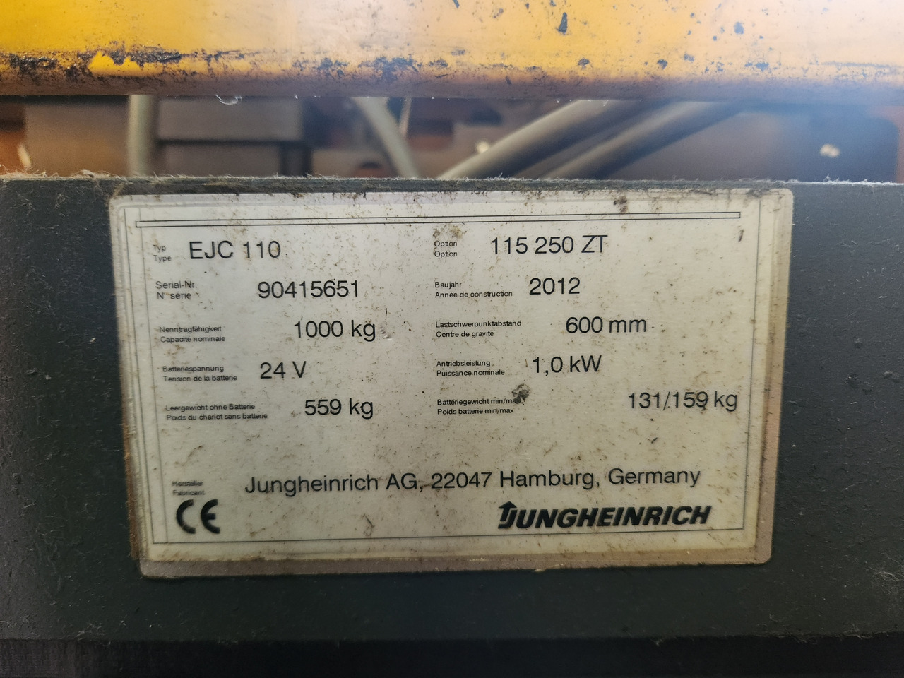 JUNGHEINRICH EJC110 250ZT - Máy xếp chồng: hình 3 JUNGHEINRICH EJC110 250ZT - Máy xếp chồng: hình 3