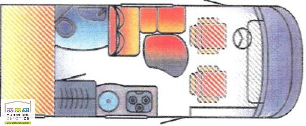 HYMER / ERIBA / HYMERCAR B-Klasse 504 Hubbett Solar Sog Markise - Xe cắm trại tích hợp: hình 2 HYMER / ERIBA / HYMERCAR B-Klasse 504 Hubbett Solar Sog Markise - Xe cắm trại tích hợp: hình 2