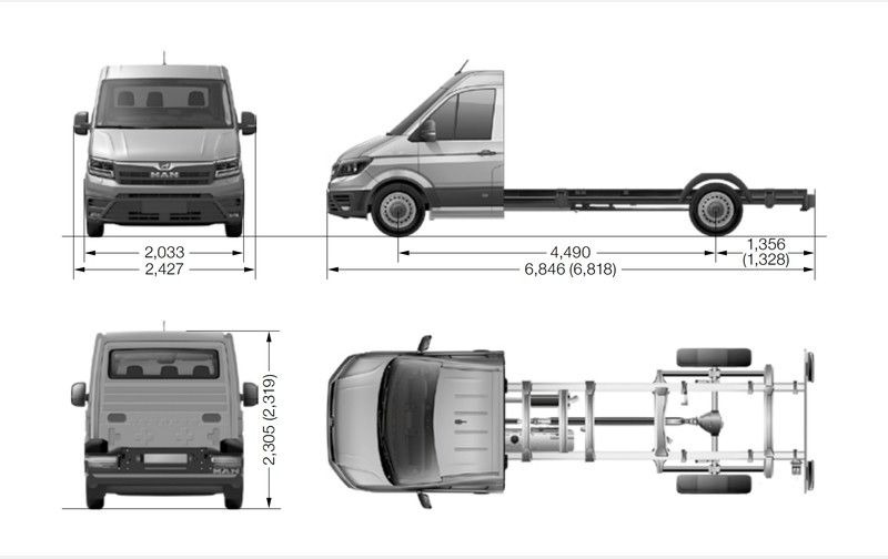 MAN TGE L4 - Xe tải khung gầm: hình 1 MAN TGE L4 - Xe tải khung gầm: hình 1