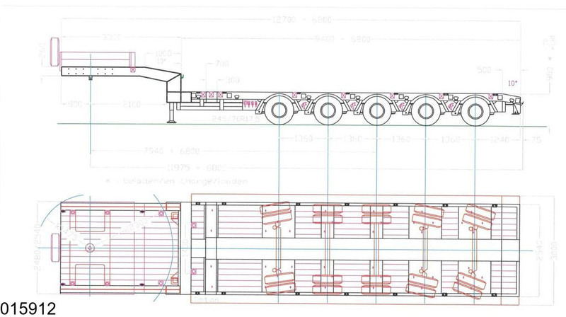 Faymonville multi max 85.000 KG, Steering axle - Sơ mi rơ moóc thùng thấp: hình 3 Faymonville multi max 85.000 KG, Steering axle - Sơ mi rơ moóc thùng thấp: hình 3