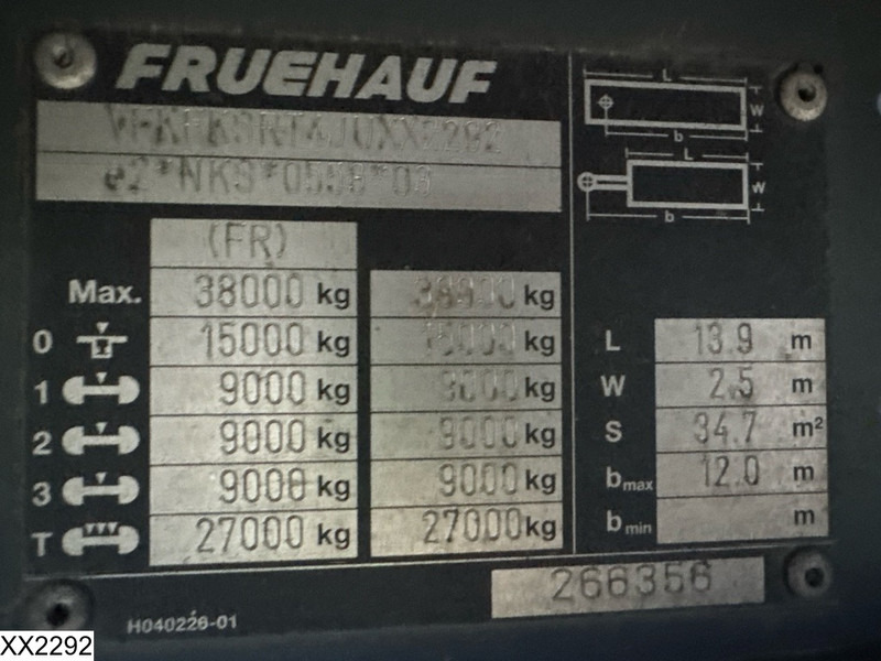 Fruehauf Tautliner Dhollandia - Sơ mi rơ moóc mui bạt: hình 4 Fruehauf Tautliner Dhollandia - Sơ mi rơ moóc mui bạt: hình 4