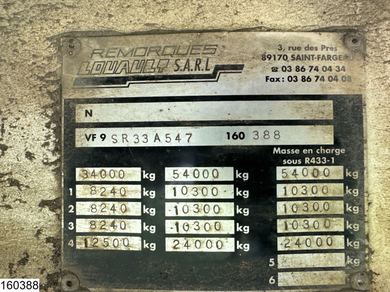 Louault Lowbed 34,000 kg, Steering axle, Hydraulic, Winch - Sơ mi rơ moóc thùng thấp: hình 4 Louault Lowbed 34,000 kg, Steering axle, Hydraulic, Winch - Sơ mi rơ moóc thùng thấp: hình 4