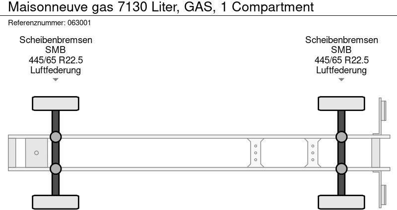 Sơ mi rơ moóc bồn MAISONNEUVE gas 7130 Liter, GAS, 1 Compartment: hình 13 Sơ mi rơ moóc bồn MAISONNEUVE gas 7130 Liter, GAS, 1 Compartment: hình 13