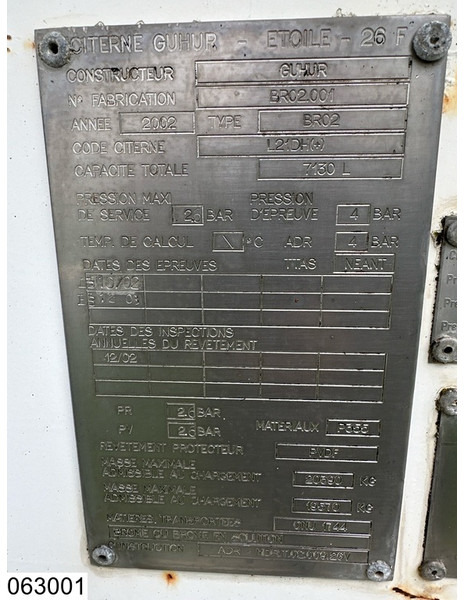 MAISONNEUVE gas 7130 Liter, GAS, 1 Compartment - Sơ mi rơ moóc bồn: hình 4 MAISONNEUVE gas 7130 Liter, GAS, 1 Compartment - Sơ mi rơ moóc bồn: hình 4