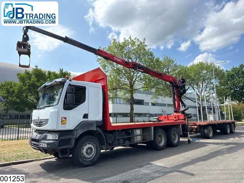 Renault Kerax 450 Dxi 6x4, Manual, Steel, Palfinger, Combi - Xe chở gỗ, Xe cẩu tự hành: hình 1 Renault Kerax 450 Dxi 6x4, Manual, Steel, Palfinger, Combi - Xe chở gỗ, Xe cẩu tự hành: hình 1