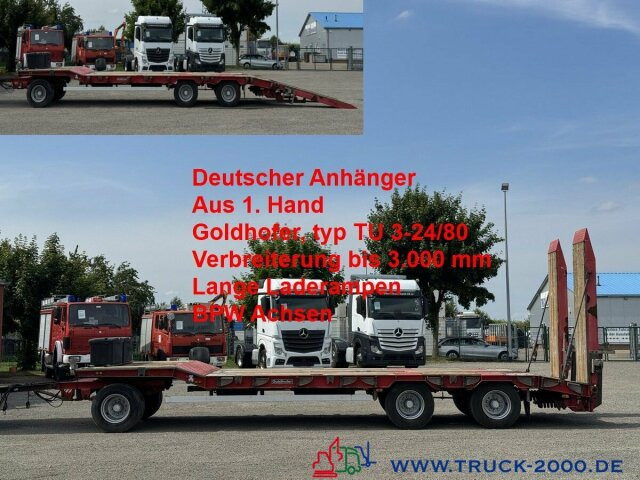 Goldhofer TU3-24/80 3 Achsen Verbreiterung bis 3m ABS/ EBS - Rơ moóc thùng thấp: hình 1 Goldhofer TU3-24/80 3 Achsen Verbreiterung bis 3m ABS/ EBS - Rơ moóc thùng thấp: hình 1