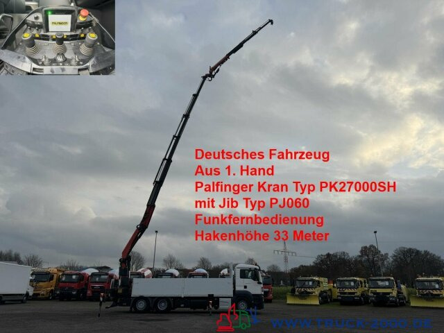 Xe cẩu tự hành, Xe tải thùng lửng/ Phẳng MAN TGA 26.420 Palfinger Pk 27008 SH + Jib 33m Höhe: hình 1