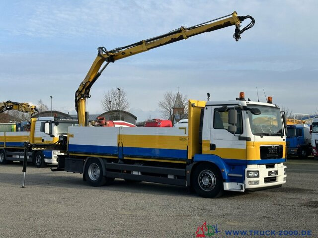 Xe cẩu tự hành, Xe tải thùng lửng/ Phẳng MAN TGM 18.250 Kran Hiab 099 gefaltet am Heck 1.Hand: hình 9