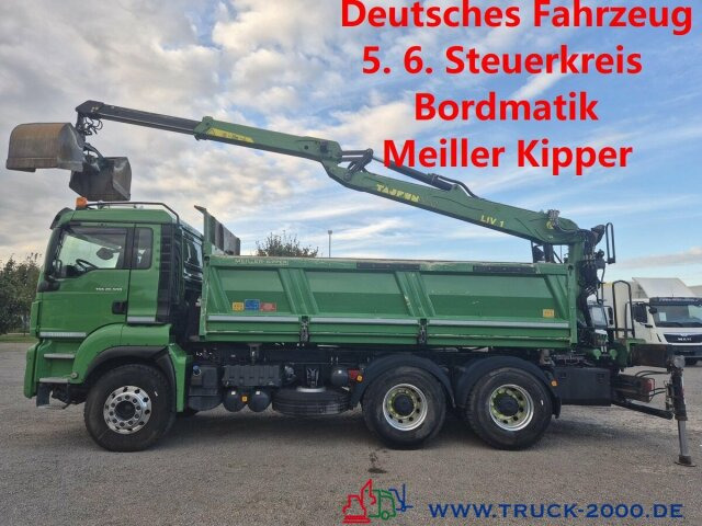 MAN TGS 26.500 6x4 Meiller + Kran + Bordmatik 137TKM - Xe ben, Xe cẩu tự hành: hình 1 MAN TGS 26.500 6x4 Meiller + Kran + Bordmatik 137TKM - Xe ben, Xe cẩu tự hành: hình 1