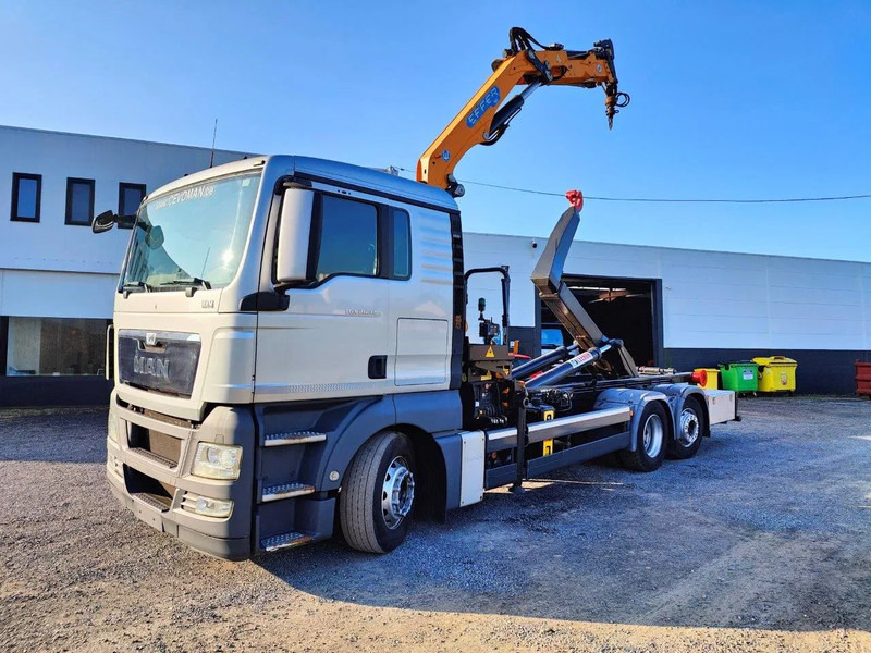 MAN TGX 26.400 6x2 Euro5 Container LEEBUR + Crane Effer 145 - Xe tải nâng móc, Xe cẩu tự hành: hình 1 MAN TGX 26.400 6x2 Euro5 Container LEEBUR + Crane Effer 145 - Xe tải nâng móc, Xe cẩu tự hành: hình 1