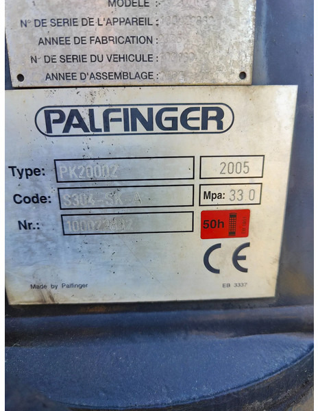 Palfinger Year 2005 PK20002 remote 4x hydraulic - Boom: hình 5 Palfinger Year 2005 PK20002 remote 4x hydraulic - Boom: hình 5