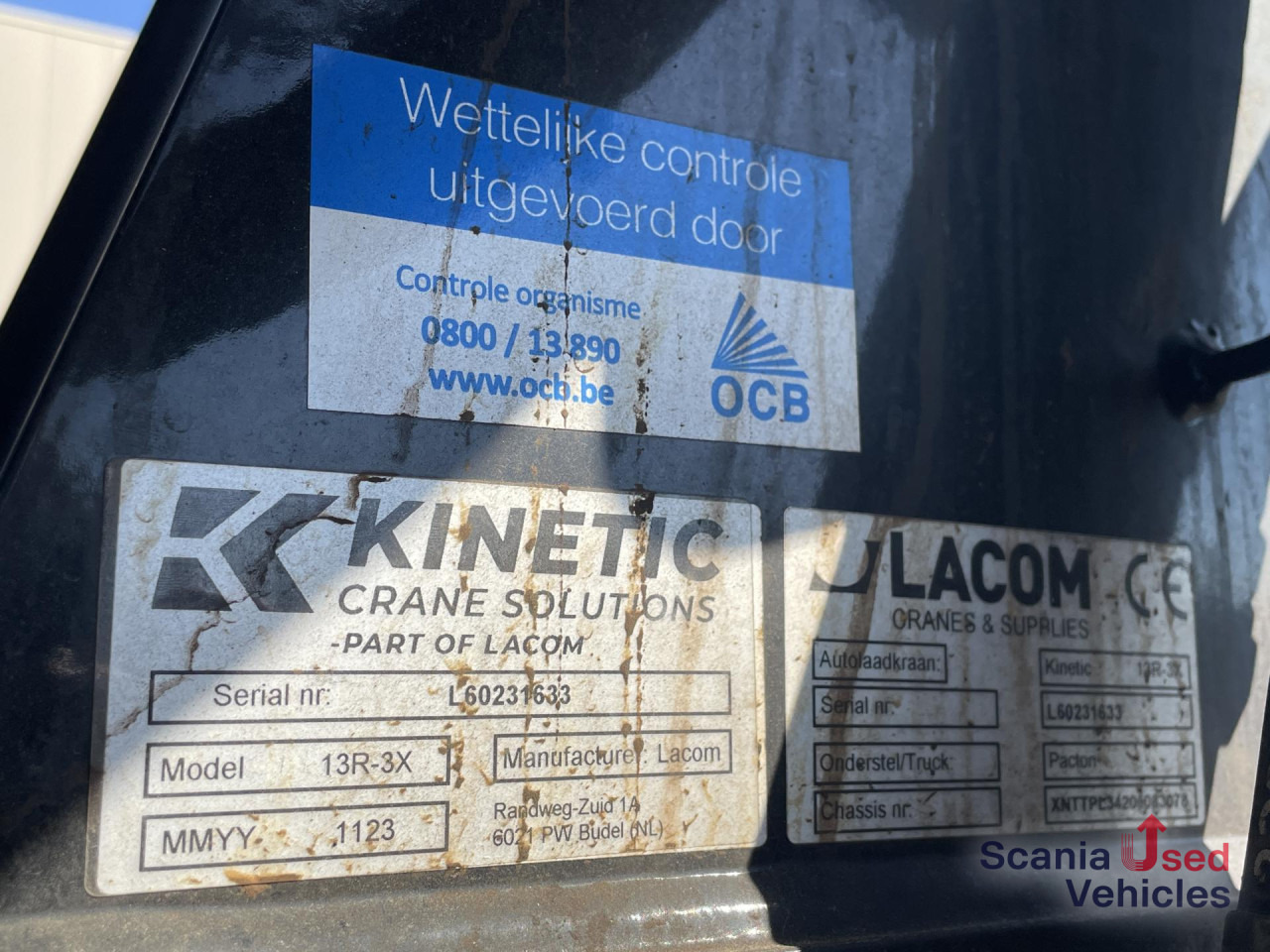PACTON PACTON TPL.342 CB LIFT AXLE KINETIC 13R-3X CRANE - Rơ moóc thùng lửng/ Phẳng: hình 5 PACTON PACTON TPL.342 CB LIFT AXLE KINETIC 13R-3X CRANE - Rơ moóc thùng lửng/ Phẳng: hình 5