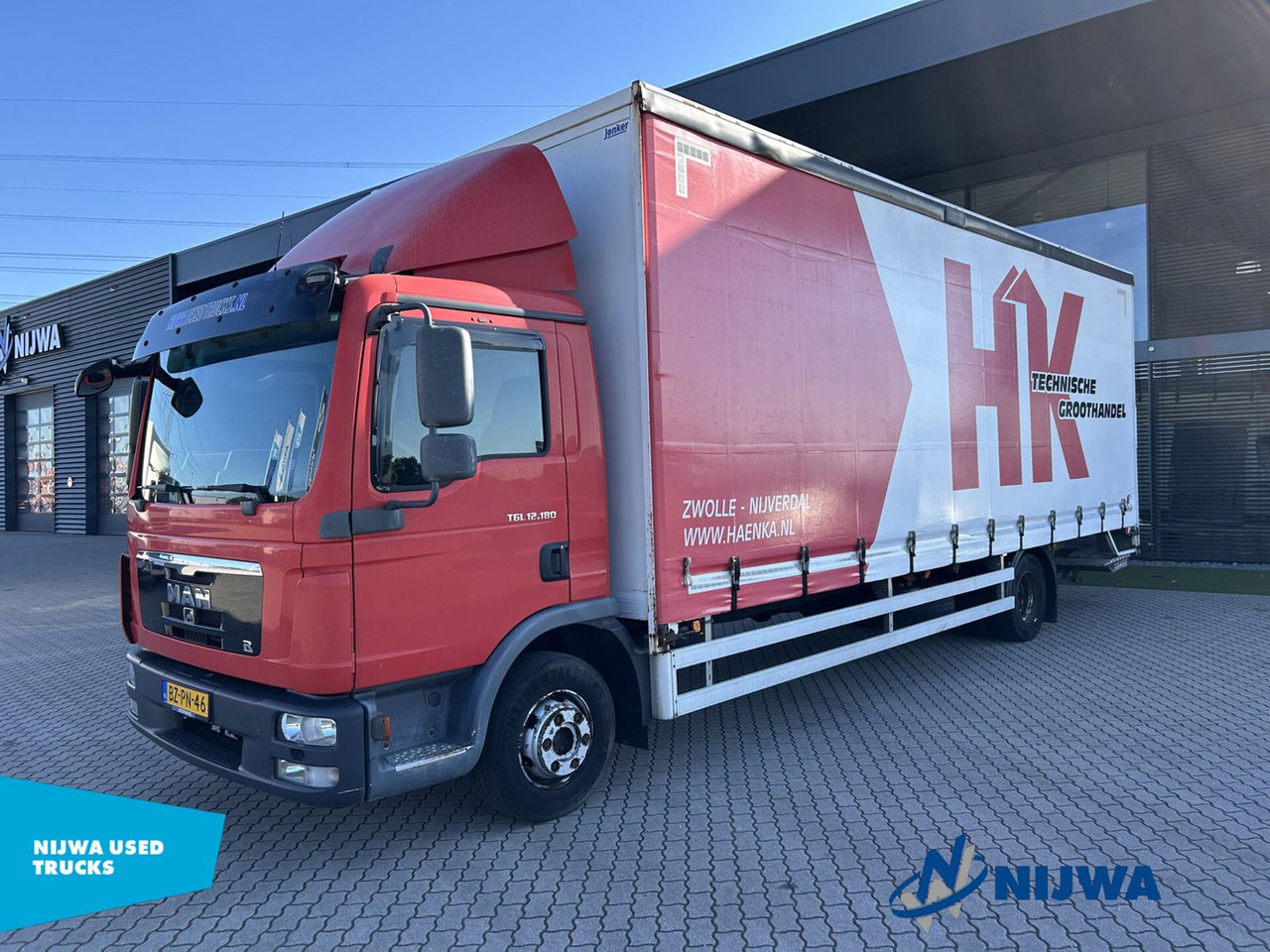 MAN TGL 12.180 4x2 Roldeur + Laadklep - Xe tải thùng mui bạt: hình 1 MAN TGL 12.180 4x2 Roldeur + Laadklep - Xe tải thùng mui bạt: hình 1