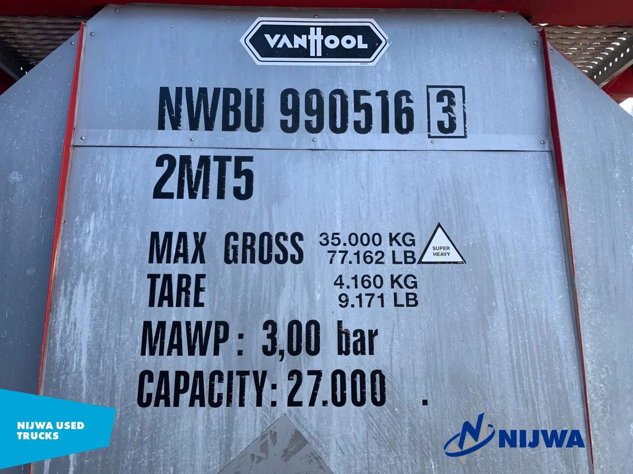 Container bồn mới Vanhool TCIS20-27/4 20 FT Container - Non ADR: hình 8