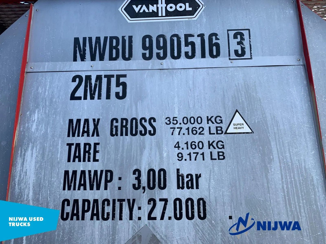 Container bồn mới Vanhool TCIS20-27/4 20 FT Container - Non ADR: hình 6