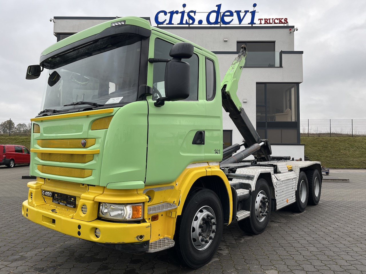 Scania G 450 8x4 Trösch Abrollkipper - Xe tải nâng móc: hình 1 Scania G 450 8x4 Trösch Abrollkipper - Xe tải nâng móc: hình 1