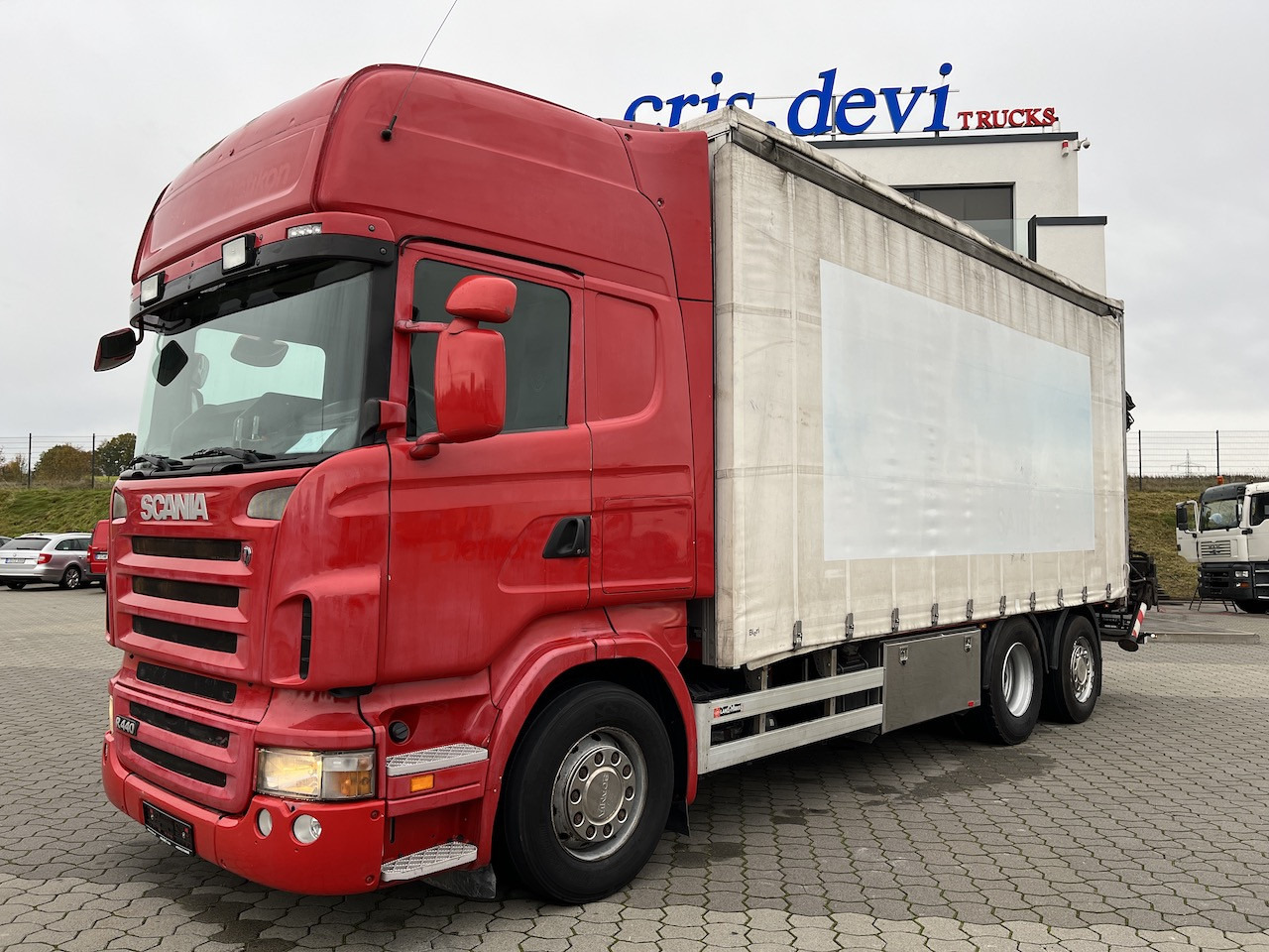 Scania R440 6x2 Hiab 166 E-5 HiDuo | AHK | Lenk-Lift A. - Xe tải thùng mui bạt, Xe cẩu tự hành: hình 1 Scania R440 6x2 Hiab 166 E-5 HiDuo | AHK | Lenk-Lift A. - Xe tải thùng mui bạt, Xe cẩu tự hành: hình 1