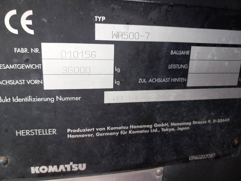 Komatsu WA500-7 - Máy xúc lật bánh lốp: hình 2 Komatsu WA500-7 - Máy xúc lật bánh lốp: hình 2