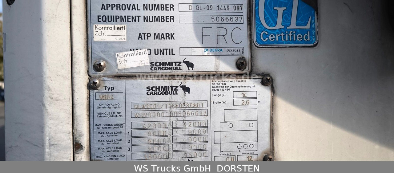 Schmitz Cargobull SKO 24 Kühlauflieger | Rohrbahn Vector 1850Mt - Sơ mi rơ moóc đông lạnh: hình 3 Schmitz Cargobull SKO 24 Kühlauflieger | Rohrbahn Vector 1850Mt - Sơ mi rơ moóc đông lạnh: hình 3