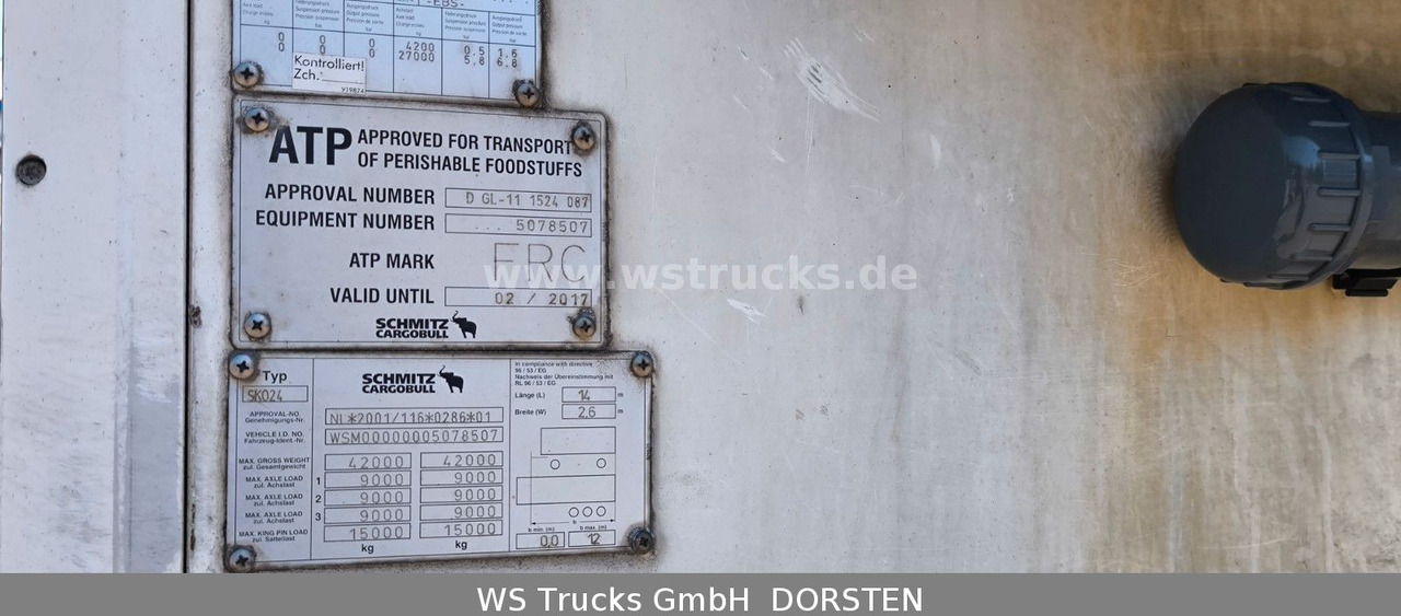 Schmitz Cargobull SKO 24 Kühlauflieger | Vector 1850 MT | LBW - Sơ mi rơ moóc đông lạnh: hình 5 Schmitz Cargobull SKO 24 Kühlauflieger | Vector 1850 MT | LBW - Sơ mi rơ moóc đông lạnh: hình 5