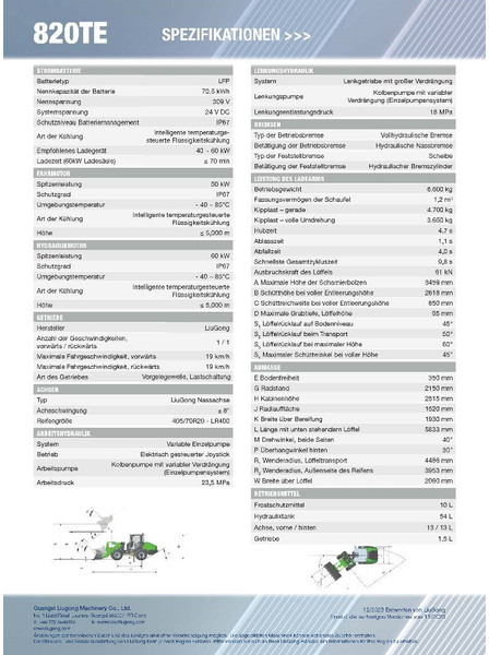 LIUGONG 820 TE vollelektrisch, 6.600 kg, 1.2 cbm - Máy xúc lật bánh lốp: hình 2 LIUGONG 820 TE vollelektrisch, 6.600 kg, 1.2 cbm - Máy xúc lật bánh lốp: hình 2