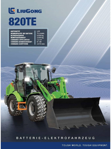 LIUGONG 820 TE vollelektrisch, 6.600 kg, 1.2 cbm - Máy xúc lật bánh lốp: hình 1 LIUGONG 820 TE vollelektrisch, 6.600 kg, 1.2 cbm - Máy xúc lật bánh lốp: hình 1