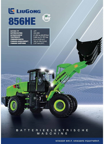 LIUGONG 856 HE vollelektrisch, 21.000 kg, 3.5 cbm - Máy xúc lật bánh lốp: hình 1 LIUGONG 856 HE vollelektrisch, 21.000 kg, 3.5 cbm - Máy xúc lật bánh lốp: hình 1