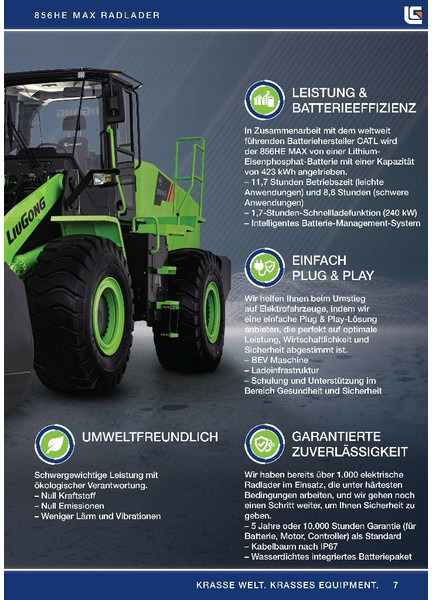 Máy xúc lật bánh lốp mới LIUGONG 856 HE vollelektrisch, 21.000 kg, 3.5 cbm: hình 7