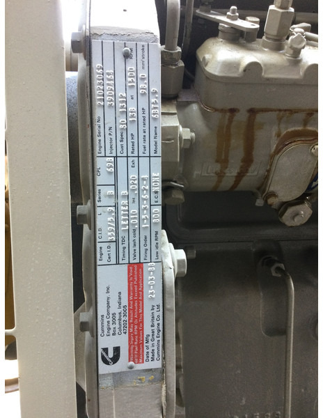Cummins 6BT5.9 CPL0698 GENERATOR 110KVA USED - Bộ phát điện: hình 1 Cummins 6BT5.9 CPL0698 GENERATOR 110KVA USED - Bộ phát điện: hình 1