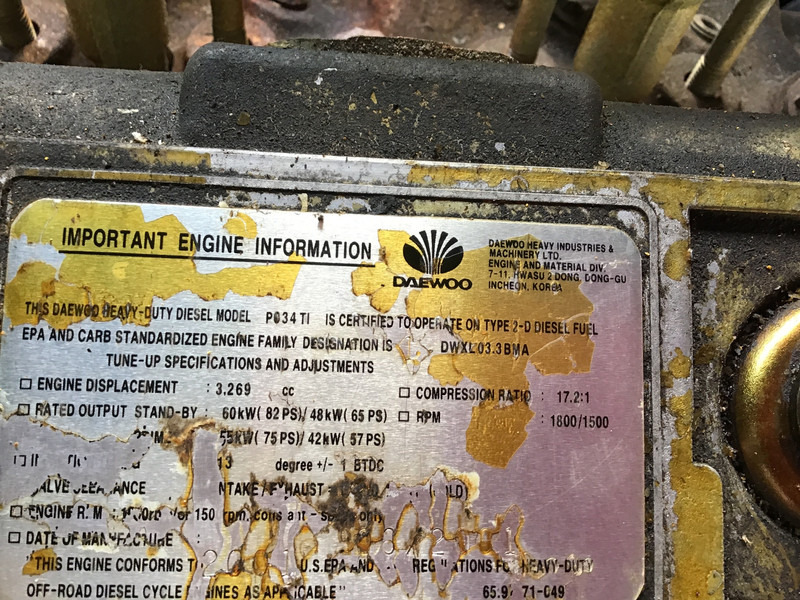 Doosan EWOO DAEWOO PO34TI GENERATOR 50 KVA USED - Bộ phát điện: hình 5 Doosan EWOO DAEWOO PO34TI GENERATOR 50 KVA USED - Bộ phát điện: hình 5