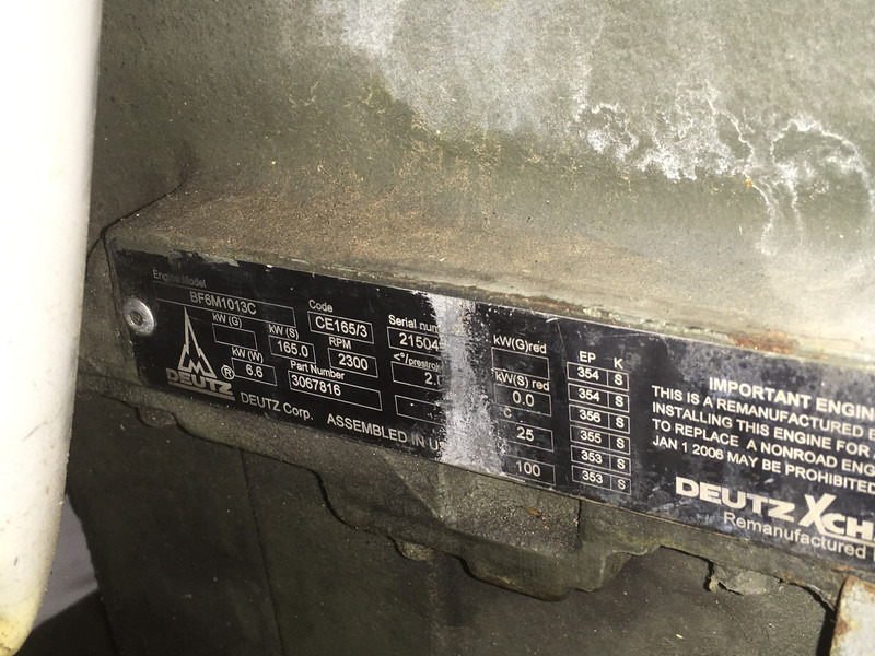 Deutz BF6M1013C USED - Máy móc xây dựng: hình 1 Deutz BF6M1013C USED - Máy móc xây dựng: hình 1