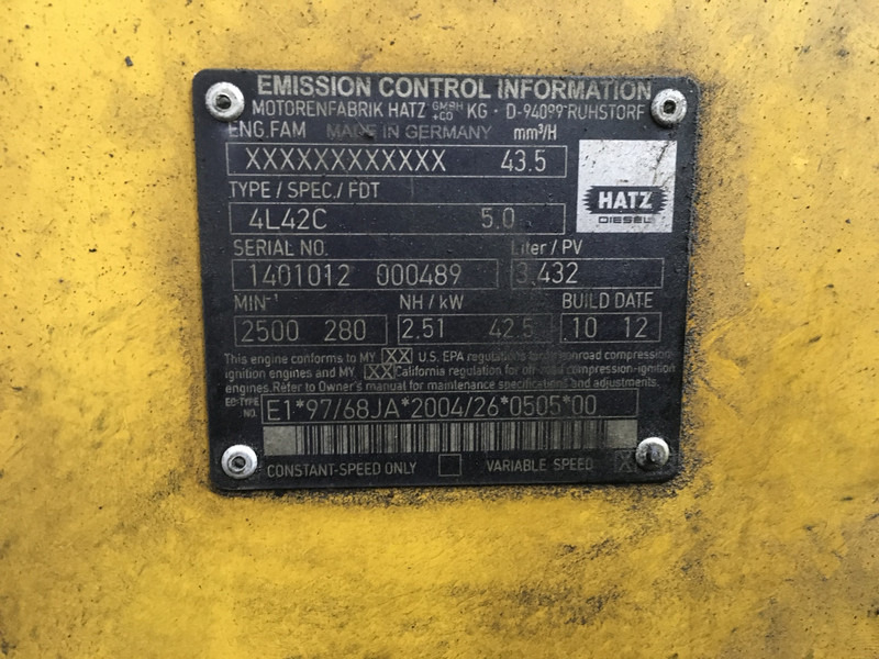 Hatz 4L42C USED - Máy móc xây dựng: hình 5 Hatz 4L42C USED - Máy móc xây dựng: hình 5