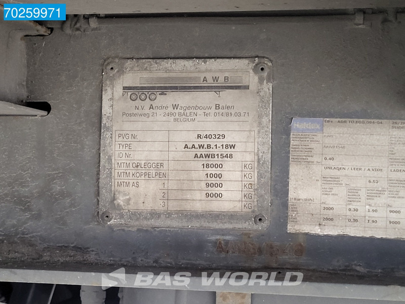 Rơ moóc mui bạt AWB A.A.W.B.1-18W 2 axles: hình 17