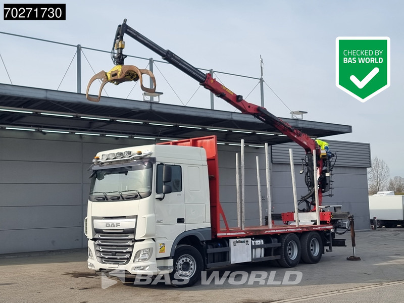 Xe chở gỗ, Xe cẩu tự hành DAF XF 510 6X4 Jonsered Z-Crane SC ACC Retarder Euro 6: hình 1