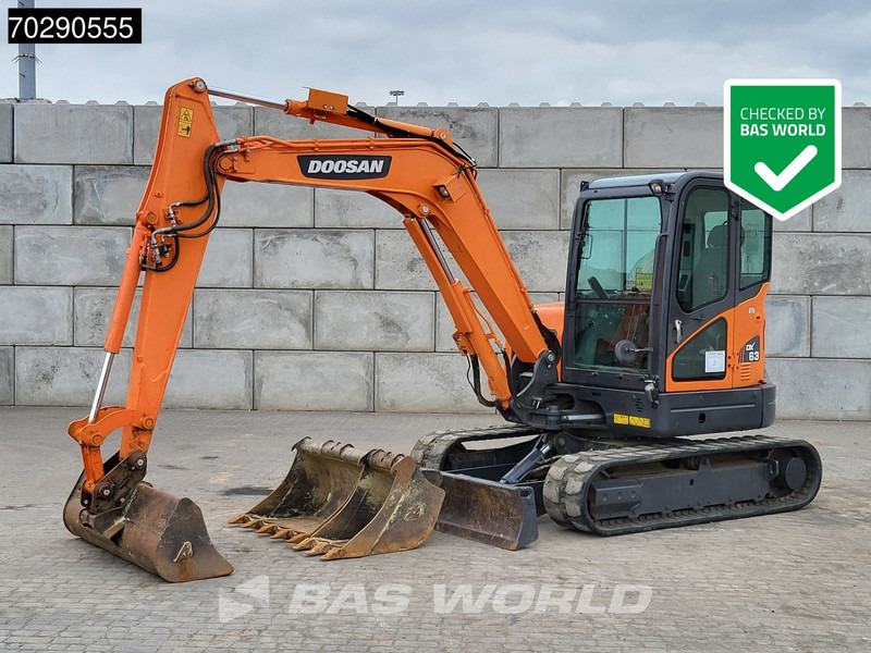 Doosan DX63-3 3 BUCKETS - A/C - Máy xúc mini: hình 1 Doosan DX63-3 3 BUCKETS - A/C - Máy xúc mini: hình 1