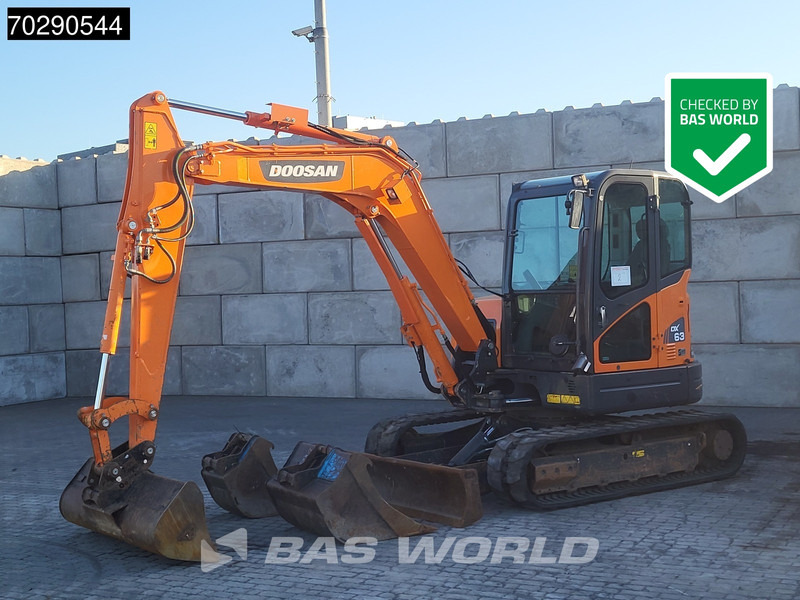Doosan DX63-3 - Máy xúc mini: hình 1 Doosan DX63-3 - Máy xúc mini: hình 1