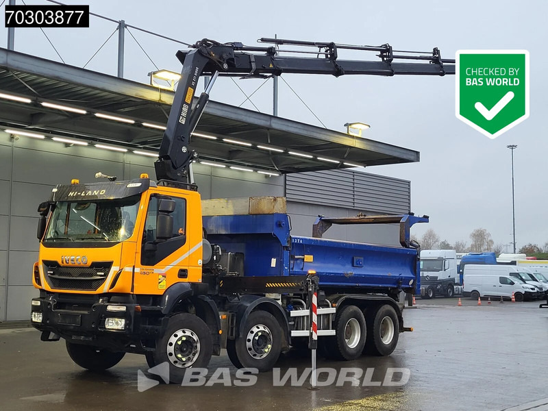 Iveco Trakker 450 8X4 HIAB 211 EP-4 Hiduo Kran Crane Big-Axle 2-Side Tipper Euro 6 - Xe ben, Xe cẩu tự hành: hình 1 Iveco Trakker 450 8X4 HIAB 211 EP-4 Hiduo Kran Crane Big-Axle 2-Side Tipper Euro 6 - Xe ben, Xe cẩu tự hành: hình 1