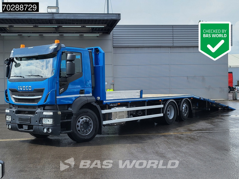 Iveco X-Way 420 6X2 Machine transporter Hydraulic Ramp Lift+steering axle ACC Euro 6 - Xe tải thùng lửng/ Phẳng: hình 1 Iveco X-Way 420 6X2 Machine transporter Hydraulic Ramp Lift+steering axle ACC Euro 6 - Xe tải thùng lửng/ Phẳng: hình 1