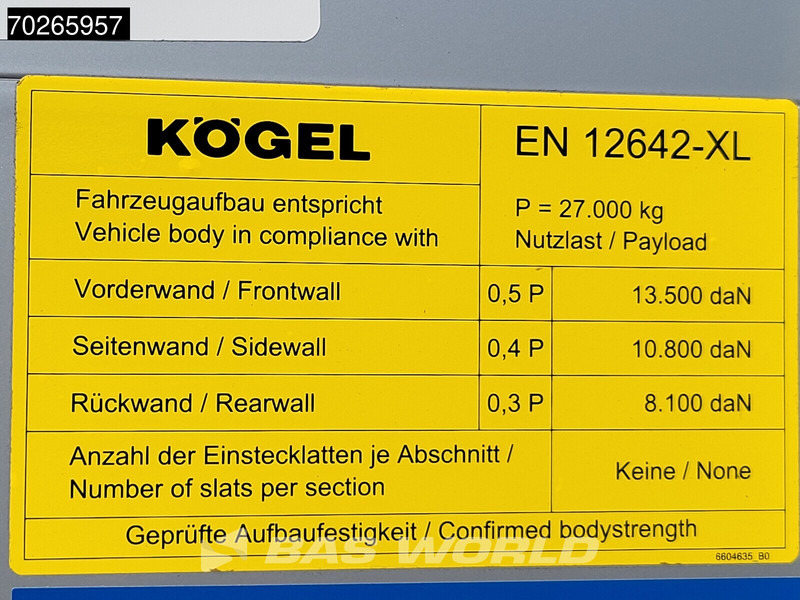 Sơ mi rơ moóc mui bạt mới Kögel S24-1 MEGA Hubdach Liftachse Lifting Roof: hình 18