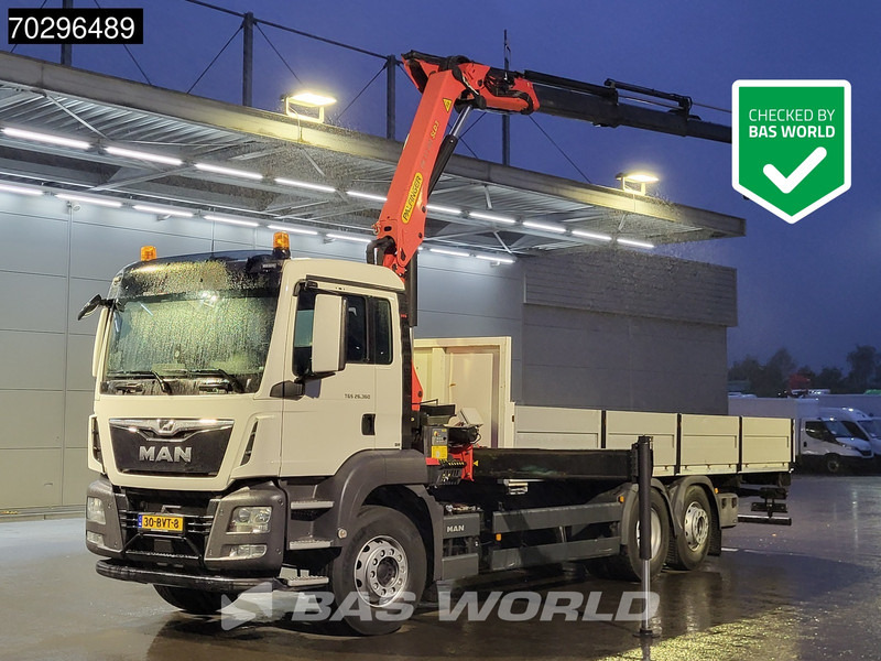 MAN TGS 26.360 TGS 6X2 NL-Truck Palfinger PK17.001 Crane Kran Lift+Steering-Axle Navi Euro 6 Palfinger - Xe tải thùng lửng/ Phẳng, Xe cẩu tự hành: hình 1 MAN TGS 26.360 TGS 6X2 NL-Truck Palfinger PK17.001 Crane Kran Lift+Steering-Axle Navi Euro 6 Palfinger - Xe tải thùng lửng/ Phẳng, Xe cẩu tự hành: hình 1