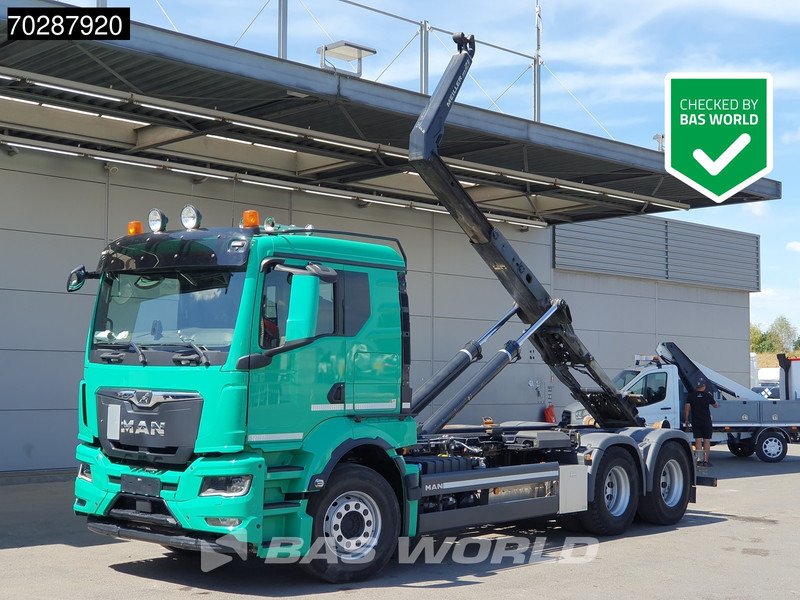 MAN TGS 28.510 6X2 Meiller RS21 65 Hooklift Lift-Axle Automatic Navi Retarder Euro 6 - Xe tải nâng móc: hình 1 MAN TGS 28.510 6X2 Meiller RS21 65 Hooklift Lift-Axle Automatic Navi Retarder Euro 6 - Xe tải nâng móc: hình 1