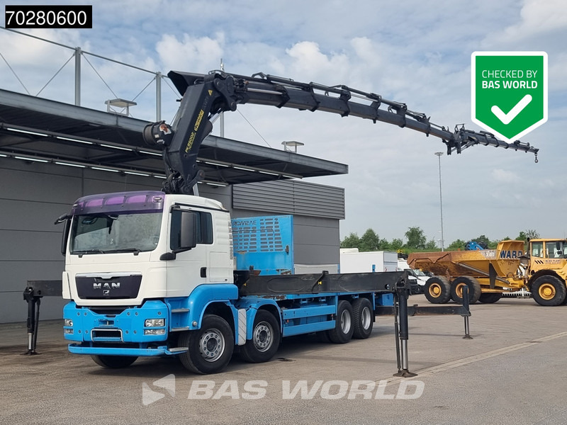 MAN TGS 35.440 8X4 Palfinger PK85002 7+6 Jib Winch Retarder - Xe tải thùng lửng/ Phẳng, Xe cẩu tự hành: hình 1 MAN TGS 35.440 8X4 Palfinger PK85002 7+6 Jib Winch Retarder - Xe tải thùng lửng/ Phẳng, Xe cẩu tự hành: hình 1