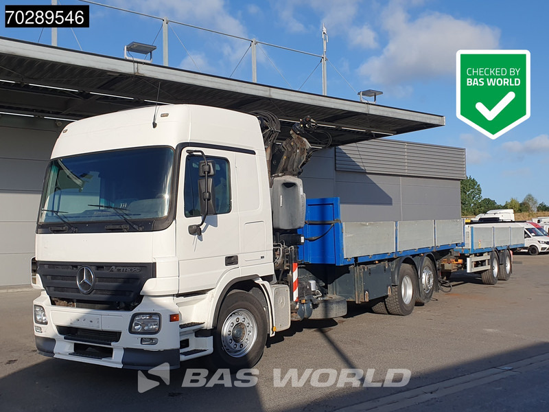 Mercedes-Benz Actros 2532 6X2 Truck + Trailer Fassi F330D3 Crane Kran 3-Pedals Euro 3 - Xe tải thùng lửng/ Phẳng, Xe cẩu tự hành: hình 1 Mercedes-Benz Actros 2532 6X2 Truck + Trailer Fassi F330D3 Crane Kran 3-Pedals Euro 3 - Xe tải thùng lửng/ Phẳng, Xe cẩu tự hành: hình 1